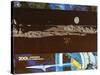 2001: A Space Odyssey, German Movie Poster, 1968-null-Stretched Canvas