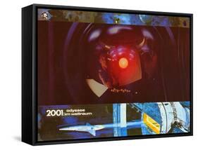 2001: A Space Odyssey, German Movie Poster, 1968-null-Framed Stretched Canvas