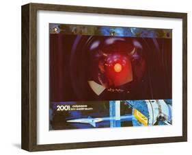 2001: A Space Odyssey, German Movie Poster, 1968-null-Framed Art Print