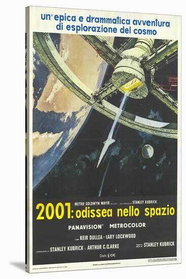 2001: A Space Odyssey, Italian Movie Poster, 1968-null-Stretched Canvas