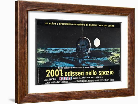 2001: A Space Odyssey, Italian Movie Poster, 1968-null-Framed Art Print