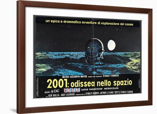 2001: A Space Odyssey, Italian Movie Poster, 1968-null-Framed Premium Giclee Print