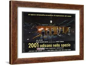 2001: A Space Odyssey, Italian Movie Poster, 1968-null-Framed Art Print