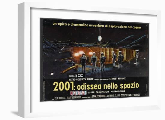 2001: A Space Odyssey, Italian Movie Poster, 1968-null-Framed Art Print