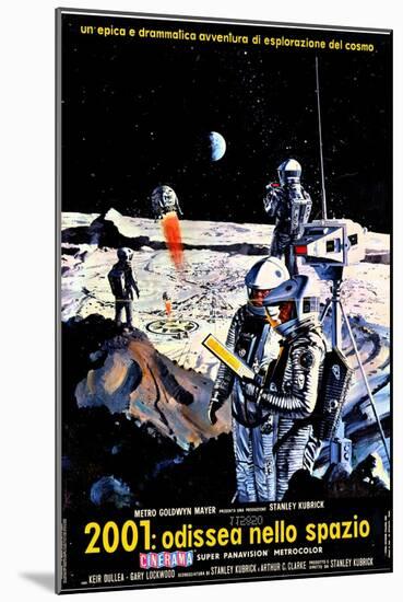 2001: A Space Odyssey, Italian Movie Poster, 1968-null-Mounted Art Print