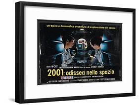 2001: A Space Odyssey, Italian Movie Poster, 1968-null-Framed Art Print