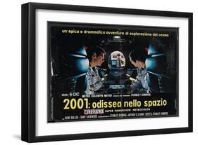 2001: A Space Odyssey, Italian Movie Poster, 1968-null-Framed Art Print