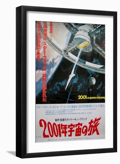 2001: A Space Odyssey, Japanese Movie Poster, 1968-null-Framed Art Print