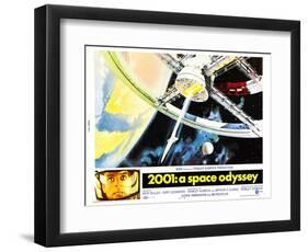2001: A Space Odyssey, US lobbycard, Keir Dullea, 1968-null-Framed Art Print