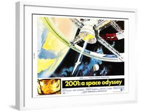 2001: A Space Odyssey, US lobbycard, Keir Dullea, 1968-null-Framed Art Print