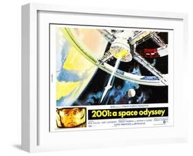 2001: A Space Odyssey, US lobbycard, Keir Dullea, 1968-null-Framed Art Print