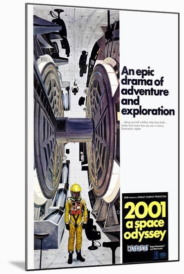 2001: A Space Odyssey, US poster, 1971-null-Mounted Art Print