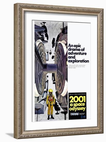 2001: A Space Odyssey, US poster, 1971-null-Framed Art Print