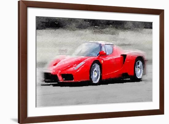 2002 Ferrari Enzo Watercolor-NaxArt-Framed Premium Giclee Print