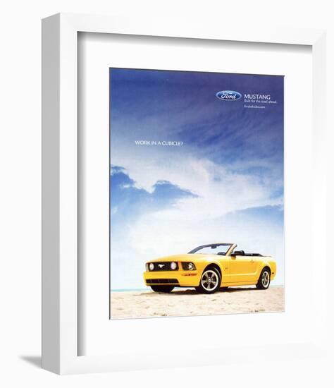 2005 Mustang-Work in a Cubicle-null-Framed Art Print