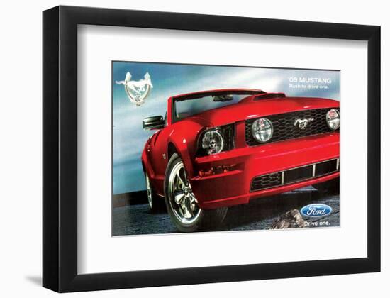 2009 Mustang-Rush to Drive One-null-Framed Art Print