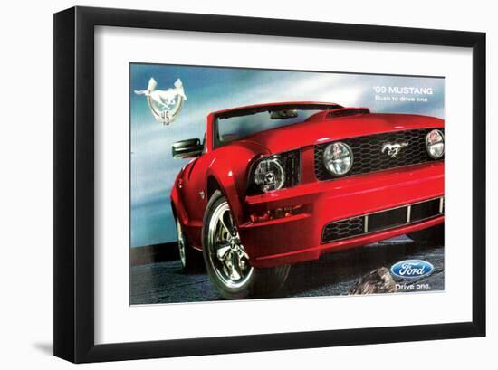 2009 Mustang-Rush to Drive One-null-Framed Art Print