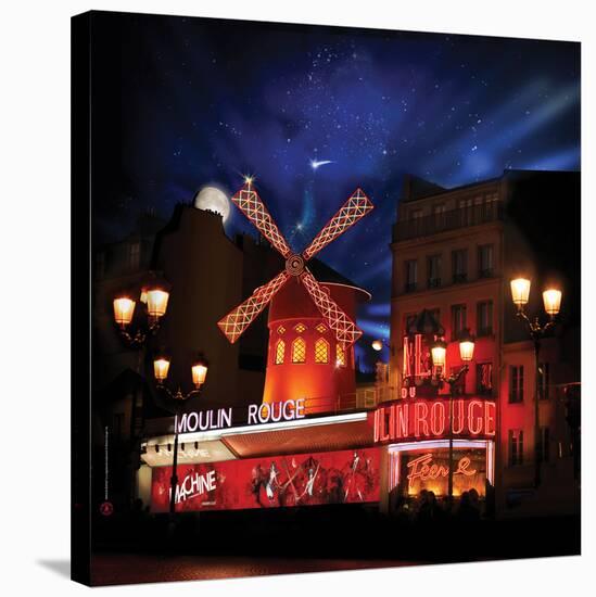 2010 Moulin Rouge full moon-null-Stretched Canvas