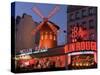 2010 Moulin Rouge night fall-null-Stretched Canvas