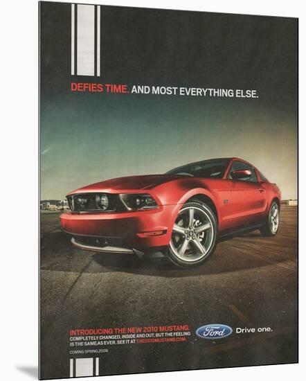 2010 Mustang - Defies Time-null-Mounted Premium Giclee Print