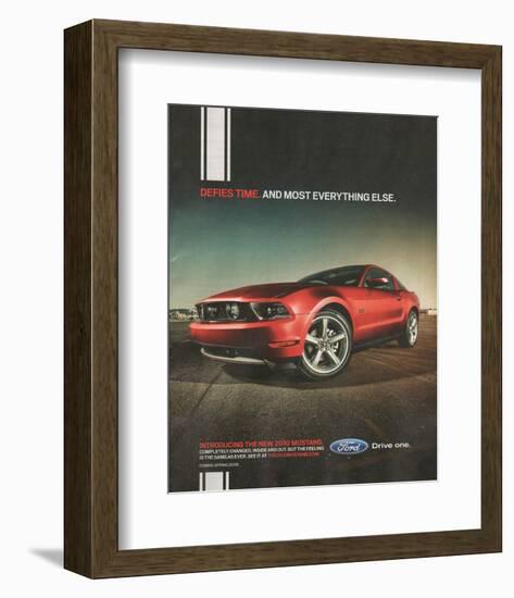 2010 Mustang - Defies Time-null-Framed Art Print