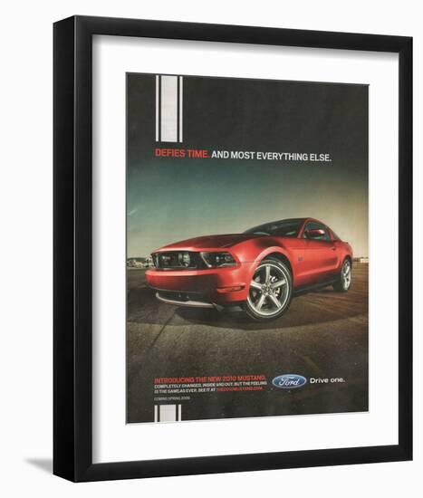 2010 Mustang - Defies Time-null-Framed Art Print