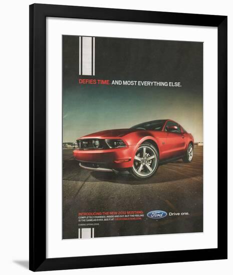 2010 Mustang - Defies Time-null-Framed Art Print