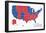 2012 US Presidential Electoral College Map-null-Framed Poster