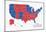 2012 US Presidential Electoral College Map-null-Mounted Poster