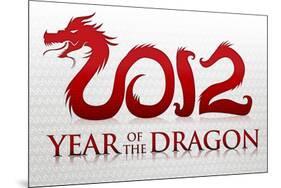 2012 Year of the Dragon Silver Poster-null-Mounted Poster