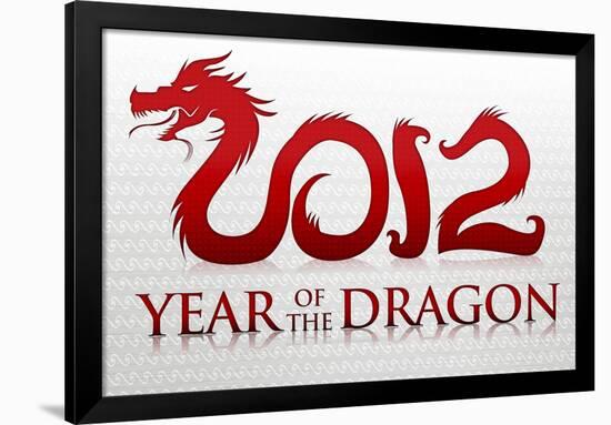 2012 Year of the Dragon Silver Poster-null-Framed Poster