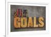 2014 Goals - New Year Resolution-PixelsAway-Framed Art Print