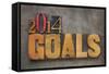 2014 Goals - New Year Resolution-PixelsAway-Framed Stretched Canvas