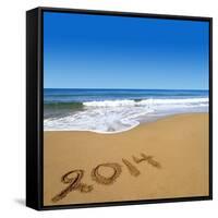 2014 Written On Sandy Beach-viperagp-Framed Stretched Canvas