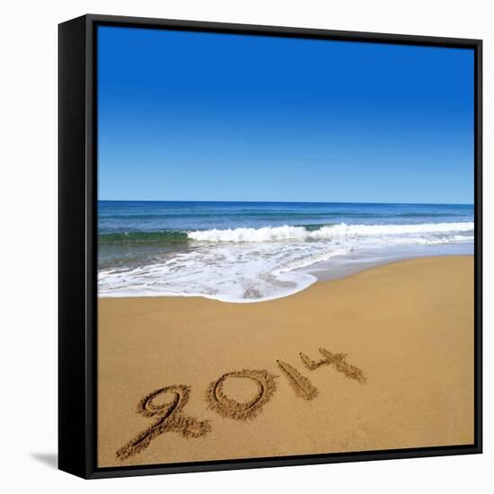 2014 Written On Sandy Beach-viperagp-Framed Stretched Canvas