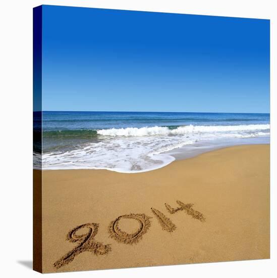 2014 Written On Sandy Beach-viperagp-Stretched Canvas