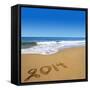 2014 Written On Sandy Beach-viperagp-Framed Stretched Canvas