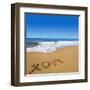 2014 Written On Sandy Beach-viperagp-Framed Art Print