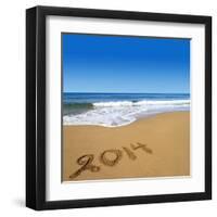 2014 Written On Sandy Beach-viperagp-Framed Art Print