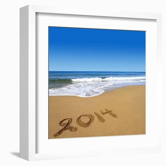 2014 Written On Sandy Beach-viperagp-Framed Art Print