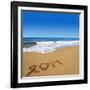 2014 Written On Sandy Beach-viperagp-Framed Art Print