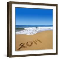 2014 Written On Sandy Beach-viperagp-Framed Art Print