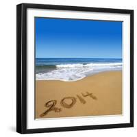2014 Written On Sandy Beach-viperagp-Framed Art Print