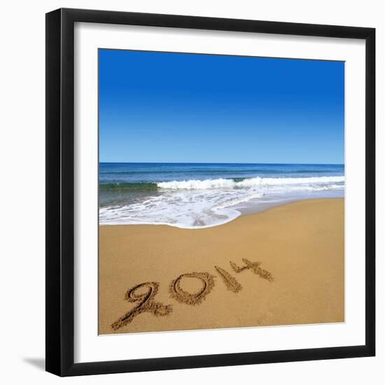 2014 Written On Sandy Beach-viperagp-Framed Art Print