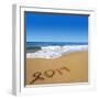 2014 Written On Sandy Beach-viperagp-Framed Art Print