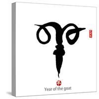 2015 is Year of the Goat,Chinese Calligraphy Yang. Translation: Sheep, Goat-kenny001-Stretched Canvas