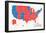 2016 US Presidential Electoral College Map-null-Framed Poster