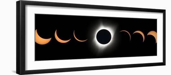 2017 Total Solar Eclipse, Composite Image-null-Framed Photographic Print