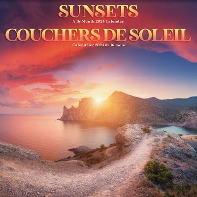 '2024 Sunsets Mini Wall Calendar (Bilingual French)' Mini Wall Calendar