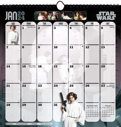 '2025 Star Wars Saga Spiral Wall Calendar' Wall Calendar